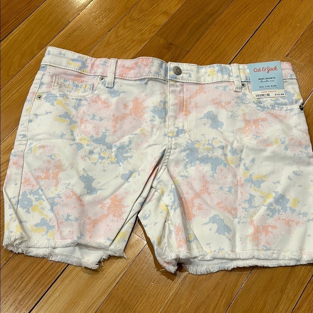 Cat & Jack Pink and White Summer Shorts